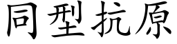 同型抗原 (楷体矢量字库)