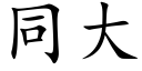 同大 (楷體矢量字庫)