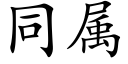 同属 (楷体矢量字库)