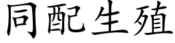 同配生殖 (楷體矢量字庫)