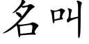 名叫 (楷體矢量字庫)