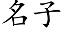 名子 (楷體矢量字庫)