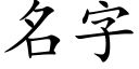 名字 (楷體矢量字庫)