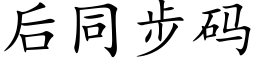 后同步码 (楷体矢量字库)