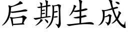 后期生成 (楷体矢量字库)