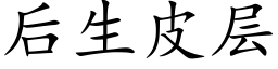 后生皮层 (楷体矢量字库)