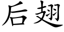 后翅 (楷体矢量字库)