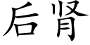 后肾 (楷体矢量字库)