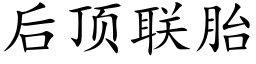 后顶联胎 (楷体矢量字库)