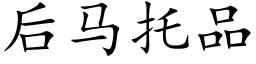 後馬托品 (楷體矢量字庫)