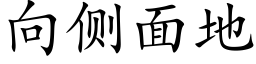 向側面地 (楷體矢量字庫)