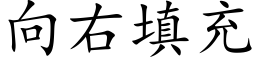 向右填充 (楷體矢量字庫)