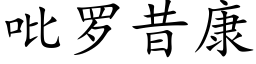 吡罗昔康 (楷体矢量字库)