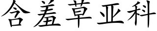 含羞草亞科 (楷體矢量字庫)