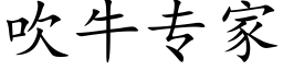 吹牛專家 (楷體矢量字庫)