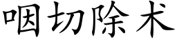 咽切除术 (楷体矢量字库)