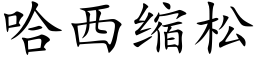 哈西缩松 (楷体矢量字库)