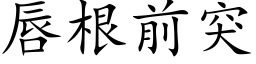 唇根前突 (楷体矢量字库)