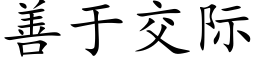 善于交际 (楷体矢量字库)