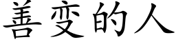 善变的人 (楷体矢量字库)