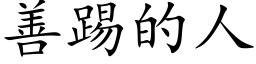 善踢的人 (楷体矢量字库)