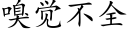 嗅觉不全 (楷体矢量字库)