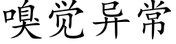 嗅覺異常 (楷體矢量字庫)