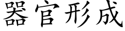 器官形成 (楷體矢量字庫)