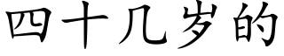 四十幾歲的 (楷體矢量字庫)