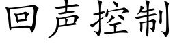 回聲控制 (楷體矢量字庫)