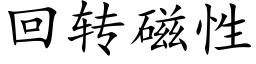 回转磁性 (楷体矢量字库)