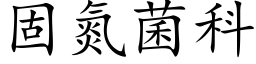 固氮菌科 (楷体矢量字库)