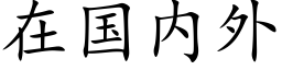 在国内外 (楷体矢量字库)