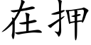 在押 (楷体矢量字库)