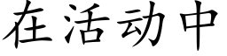 在活动中 (楷体矢量字库)