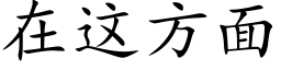 在這方面 (楷體矢量字庫)