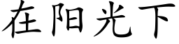 在陽光下 (楷體矢量字庫)