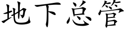 地下总管 (楷体矢量字库)