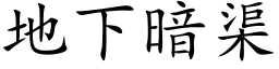 地下暗渠 (楷体矢量字库)