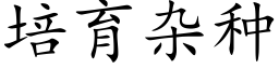 培育杂种 (楷体矢量字库)