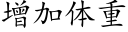 增加体重 (楷体矢量字库)