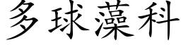 多球藻科 (楷体矢量字库)