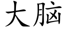 大脑 (楷体矢量字库)