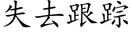 失去跟蹤 (楷體矢量字庫)