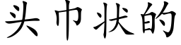 头巾状的 (楷体矢量字库)