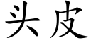 头皮 (楷体矢量字库)