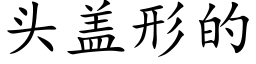 頭蓋形的 (楷體矢量字庫)