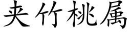 夹竹桃属 (楷体矢量字库)