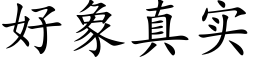 好象真实 (楷体矢量字库)