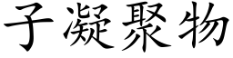 子凝聚物 (楷體矢量字庫)